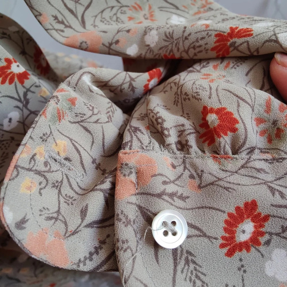 Vintage Skirt Set • Tan Floral • by Evan Picone / Size 6 Petite - Picture 8 of 11